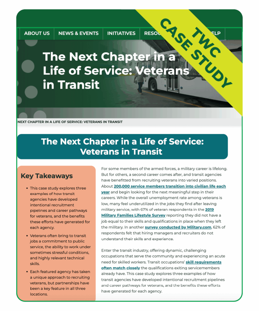 Case Study—The Next Chapter in a Life of Service: Veterans in Transit