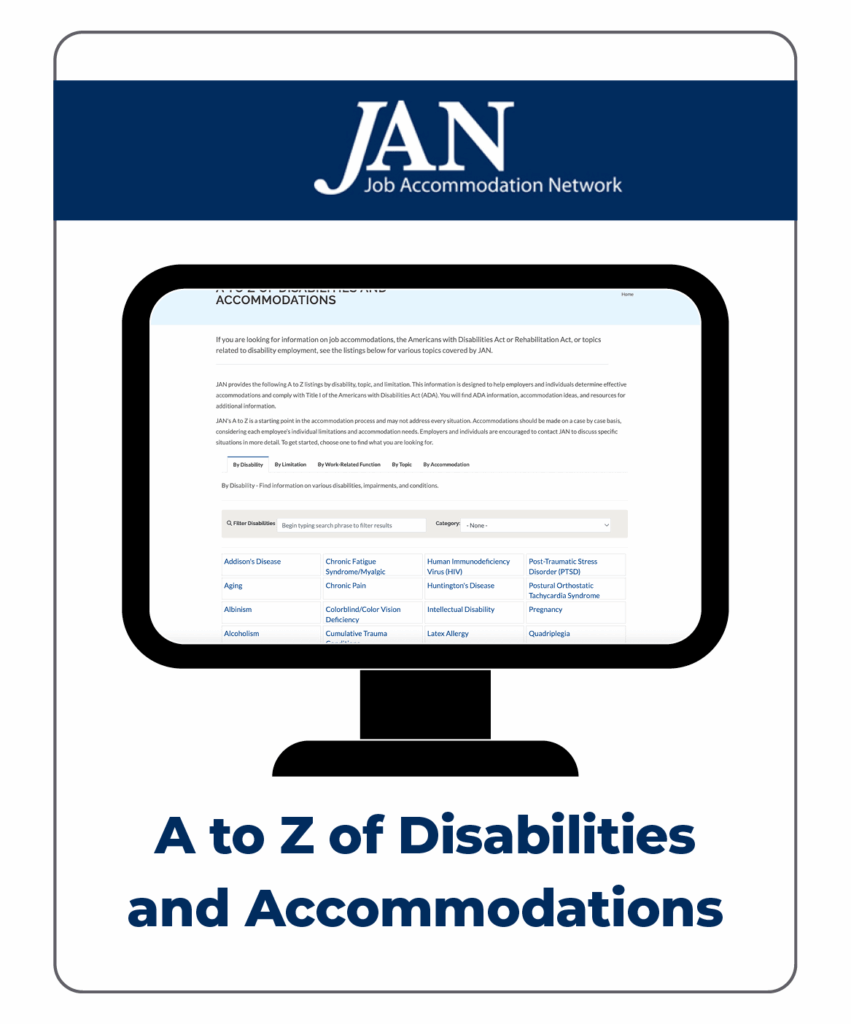A to Z of Disabilities and Accommodations